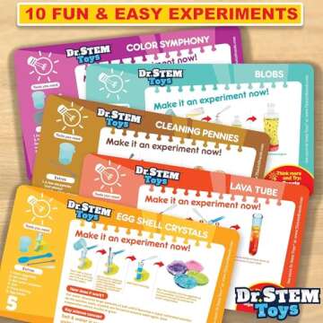 Dr. STEM Toys - Kids First Chemistry Set Science Kit | 29 Lab Elements Includes 10 Easy Experiments | Safe and Non-Toxic Ideas for Kids | Stem Experiments, Learning & Educational Toys