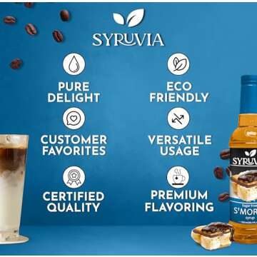 Syruvia Sugar-Free S'mores Coffee Syrup 25.4 fl oz