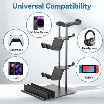 KDD Headphone Stand, Controller Holder & Headset Holder for Desk