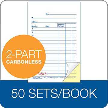 Adams Carbonless Sales Book - 50 Sets, 3 Pack