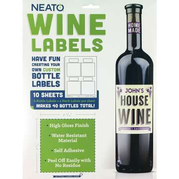 Custom Printable Wine Bottle Labels for Instant Use