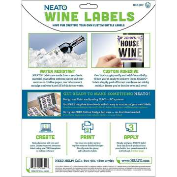 Custom Printable Wine Bottle Labels for Instant Use