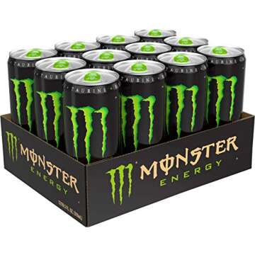 Monster Energy Drink, Green Original, 10.5 Fl Oz (Pack of 12)