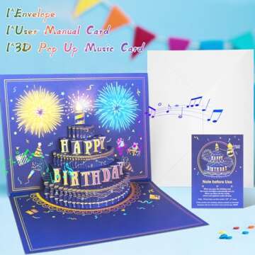 3D Pop Up Firework Birthday Cards - MZD8391 Upgrade