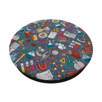 Chemistry Science Popsocket Pattern For scientist Lover Gift PopSockets PopGrip: Swappable Grip for Phones & Tablets PopSockets Standard PopGrip