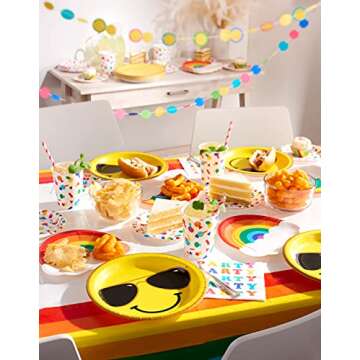 American Greetings Retro Party Supplies, Smiley Face (36-Count)