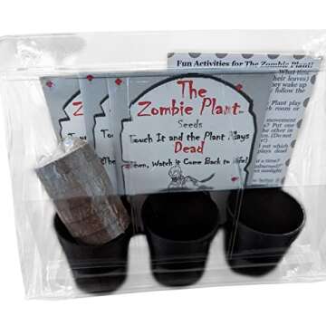 Zombie Plant Greenhouse Grow KIT- (Touch It and It Plays Dead!) Unique Nature Kit- Grow a House Plant That Plays Dead When You Touch It! Comes Back to Life in Minute. Fun STEM and Classroom Activity!