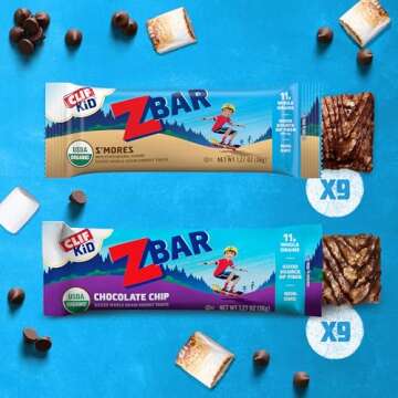 Zbar Snack Bars - Variety Pack - Soft Baked - 10-12g Whole Grains - Organic - Non-GMO - Plant-Based - 1.27 oz. (18 Count)