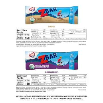 Zbar Snack Bars - Variety Pack - Soft Baked - 10-12g Whole Grains - Organic - Non-GMO - Plant-Based - 1.27 oz. (18 Count)