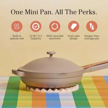 Our Place Mini Home Cook Duo - Mini Always Pan & Mini Perfect Pot Bundle | Multi-Functional Cookware Set Replaces 18 Pieces | Steam