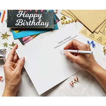 Happy Birthday Cards Bulk Set of 100 with Envelopes