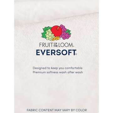 Fruit of the Loom Men's Eversoft Cotton T Shirts, Breathable & Moisture Wicking with Odor Control, Sizes S-4X, Long Sleeve-Black Heather