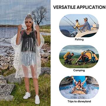 APEXUP Emergency Disposable Rain Ponchos for Adults for Camping Hiking Travelling (5 Pack)