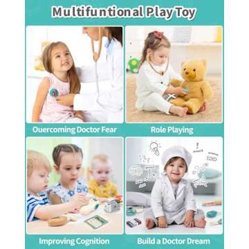 Jovow Doctor Kit for Toddlers 3-5, Medical Kit with Sound and Light Functions, Doctor Playset for Kids Birthday Gift