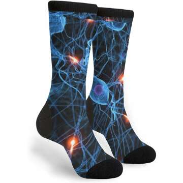 3D Brain Cell Neuron Socks