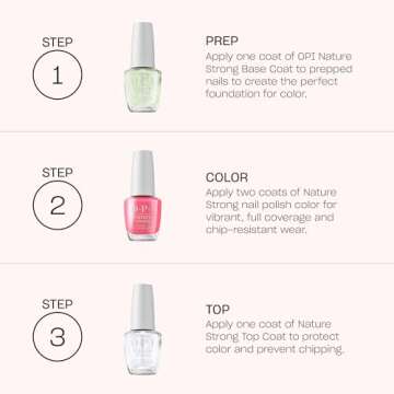 OPI Nature Strong Emflowered | Opaque Bright Pink Crème Natural Origin Nail Polish | Plant Based, Vegan, Cruelty Free