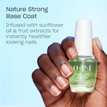 OPI Nature Strong Emflowered | Opaque Bright Pink Crème Natural Origin Nail Polish | Plant Based, Vegan, Cruelty Free