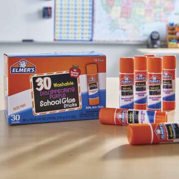 Elmer's Purple School Glue Sticks – 30 Count