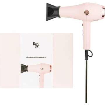 L'ANGE HAIR Soleil Professional Hair Dryer | 3 Heat Settings & 2 Airflow Settings | Cool Shot Locks-in Style | Professional Length Cord | Best Lightweight Hair for Smooth Blowouts (Blush)
