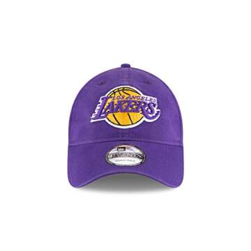 NBA Los Angeles Lakers Core Classic 9Twenty Adjustable Cap, Purple, One Size