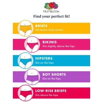 Fruit of the Loom Girls' Tag-Free Briefs - 20-Pack