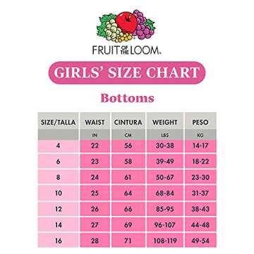 Fruit of the Loom Girls' Tag-Free Briefs - 20-Pack