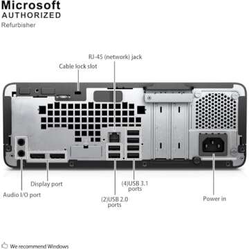 HP Prodesk 600 G3 SFF Desktop, 21.5" FHD(1920x1080) Monitor, RGB Headphone, Gamers PC Computer-Radeon RX550 2GB, Core i5-7500 3.4GHz, 16GB DDR4, 1TB SSD, RGB Keyboard, Mouse, Win 10 Pro (Renewed)