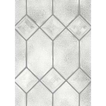 Artscape Old English | Window Privacy Film Textured Glass Pattern | Non-Adhesive & UV Protection | Easy to Apply & Removable | 36 x 72 inches | Made in USA