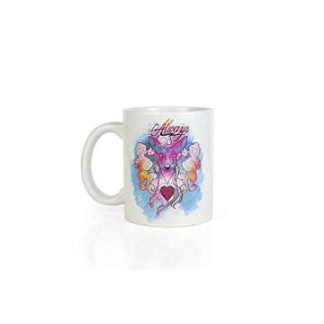 Harry Potter Always Coffee Mug, 11oz - Colorful Doe Patronus Design - Book & Movie Valentines Day Gift for Kids, Teens, Adults - Ceramic