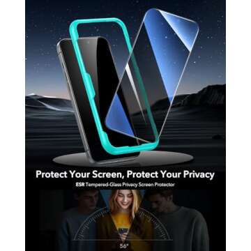 ESR 3 Pack iPhone 16 Pro Privacy Screen Protector - Anti-Spy Glass