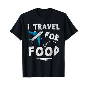 I Travel For Food T-shirt - Travel Blog Vacation T-Shirt