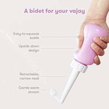 Frida Mom Upside Down Peri Bottle for Postpartum Care, Portable Bidet Perineal Cleansing and Recovery for New Mom, The Original Fridababy MomWasher