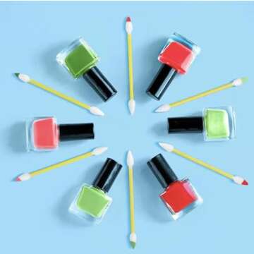 Fran Wilson NAIL TEES COTTON TIPS 120 Count (2 PACK) - The Ultimate Nail Tool, Multi-Purpose Double-sided Swabs with Pointed Ends for Precise Touch-ups and the Perfect At-Home Manicure & Pedicure