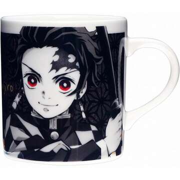 Demon Slayer 073111 Tanjiro Kamado Mug, Monochrome