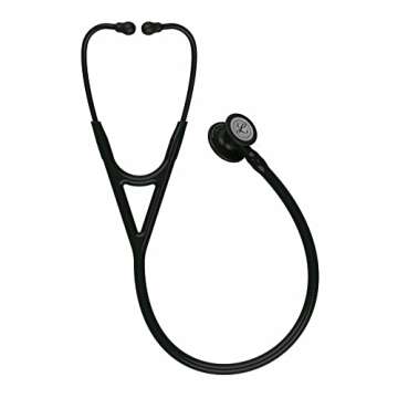 3M Health Care MMM 6163 Littman Cardiology IV Diagnostic Stethoscope, Black Finish Chestpiece, Black Tubing, 27" Length