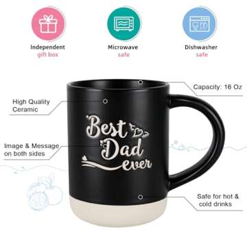 Cabtnca Gifts for Parents, Mom and Dad Gifts, Parents Christmas Gifts Ideas, Mom and Dad Mugs, Mom Gifts, Dad Gifts, Best Mom Dad Ever Coffee Mug, New Parents Gifts for Couples, 16Oz