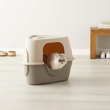 Amazon Basics No-Mess Corner Cat Litter Box