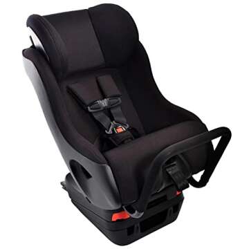 Clek Foonf Convertible Car Seat with Rigid LATCH system, Crumple Zone safety system, Adjustable Headrest, Reclining Design, Anti-Rebound Bar & Flame Retardant-Free (Railroad)