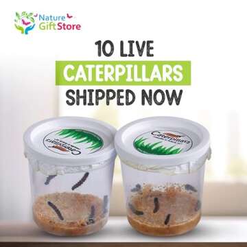 Nature Gifts Live Caterpillars (10 Live Caterpillars)