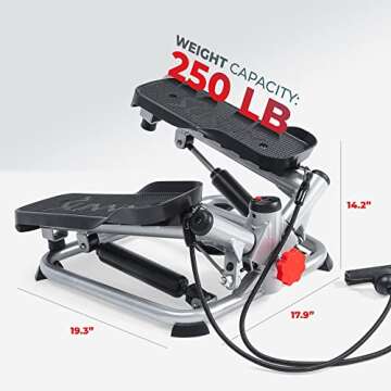 Sunny Health & Fitness Twist Stepper - Home Cardio Machine & Climber