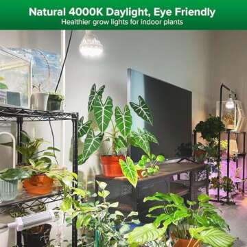 SANSI Grow Lights for Indoor Plants Full Spectrum, 36W Grow Light Bulb (400 Watt Equivalent) with Optical Lens for High PPFD, PPF 65.6 umol/s LED Energy Saving Plant Light Bulb for Seeding and Growing