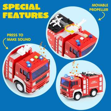 JOYIN Emergency Vehicle Toy Playsets - 4 Packs