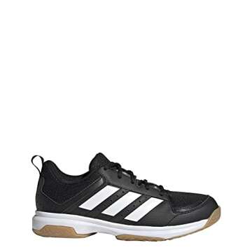 adidas Women's Ligra 7 Indoor Track and Field Shoe, Black/White/Black, 9.5