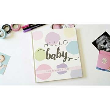 Bobee Hello Baby Memory Book for Girls' 5-Year Milestones