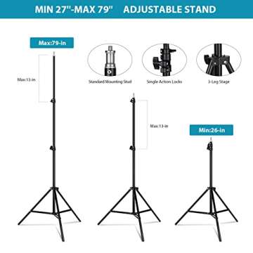 HPUSN Softbox Lighting Kit:Video Softbox-Professional Studio Photography Equipment for Portrait Product Fashion Photography