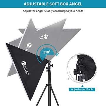 HPUSN Softbox Lighting Kit:Video Softbox-Professional Studio Photography Equipment for Portrait Product Fashion Photography