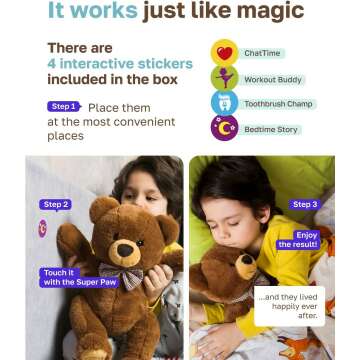 Smart Teddy Bear Plush Toy for Healthy Kids Habits