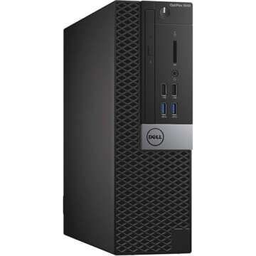 Dell Optiplex 3040 SFF Desktop PC, 24 inch FHD Monitor, Core i5-6500, 16GB RAM, 256GB Solid State Drive, Keyboard, Mouse, Windows 10 Pro 64bit (Renewed)