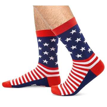 HAPPYPOP Patriots Gifts Gifts For Men Women - American Gifts American Flag Gifts Republican Gifts, America Flag Socks Patriots Socks USA Socks Patriotic Socks