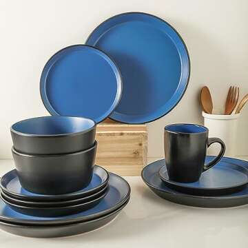 Stylish 32-Piece Stoneware Dinnerware Set for 8